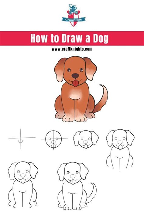 How To Draw A Dog Easy To Follow Step By Step Guide Dog Drawing