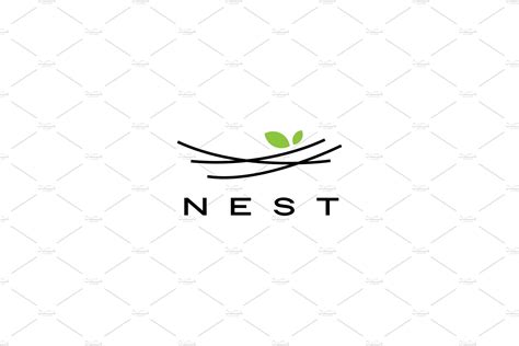 Bird Nest Logo Vector Icon Branding And Logo Templates ~ Creative Market
