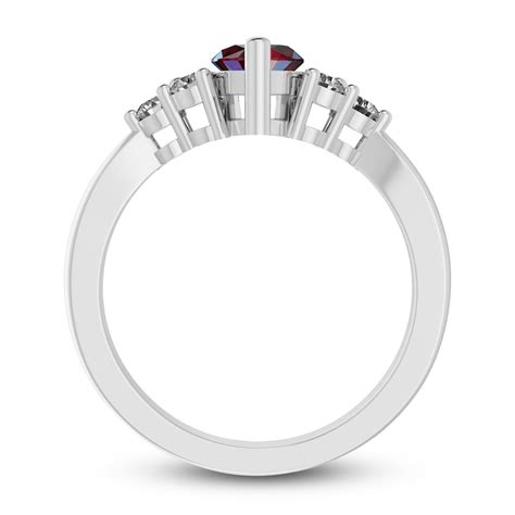 Lab Created Ruby And White Lab Created Sapphire Ring Sterling Silver Kay