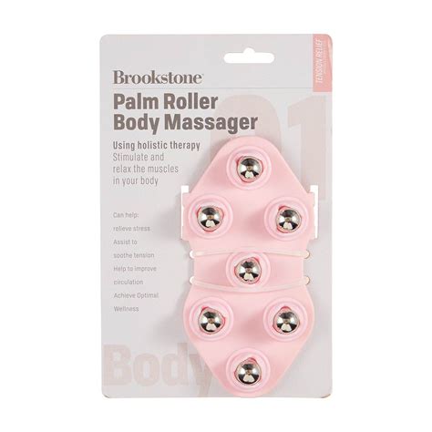 Brookstone Palm Roller Body Massager Pink