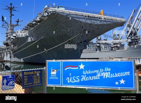Uss Hornet Aircraft Carrier Museumalamedacaliforniausa Stock Photo