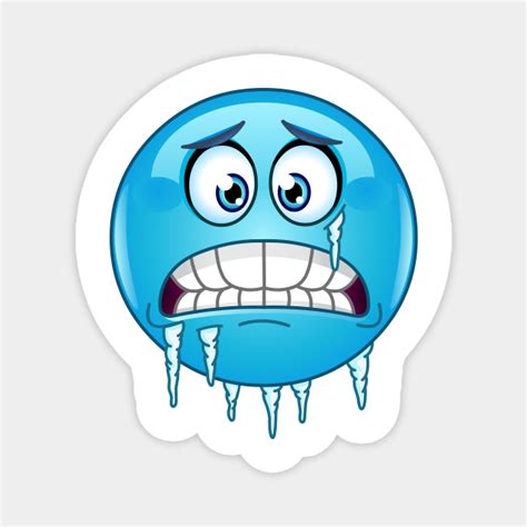 Freezing Emoji Emoticon Emoji Magnet Teepublic