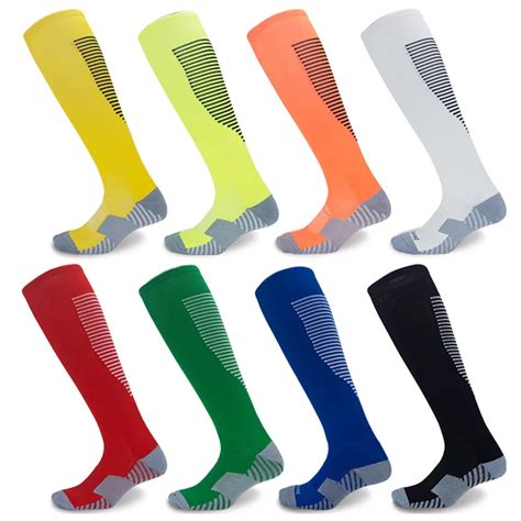 Adult Soccer Socks For Men Outdoor Sports Long Stocking Polyester Professional Breathable