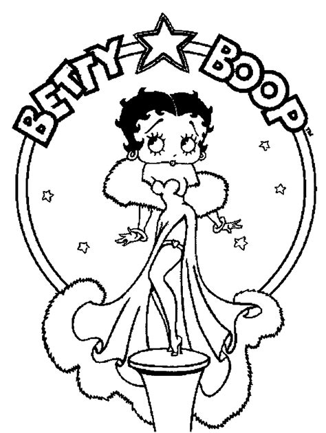 Biker Betty Boop Coloring Pages