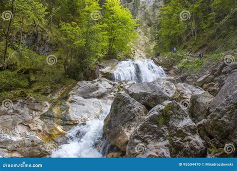 Pollat Gorge Waterfall In Neuschwanstein Bavaria Stock Photo Image