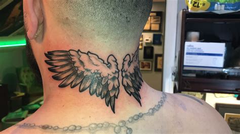 Neck Wings Tattoo Wings Tattoo Tattoos Wings Tattoo Men