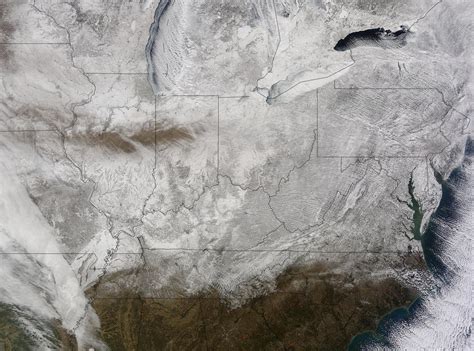 What The Record Breaking Eastern Us Freezer Looks Like From Space
