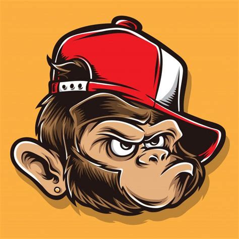 Funky Ape Cartoon Head Cartoon Head Monkey Art Graffiti Characters