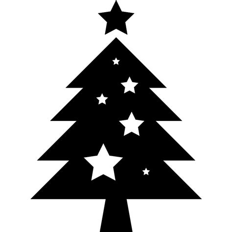 Christmas Tree With Stars Ornaments Vector Svg Icon Svg Repo