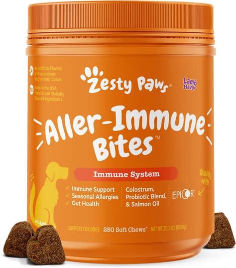 Zesty Paws Allergy Immune Bites Lamb Flavored Soft Chews Immune System