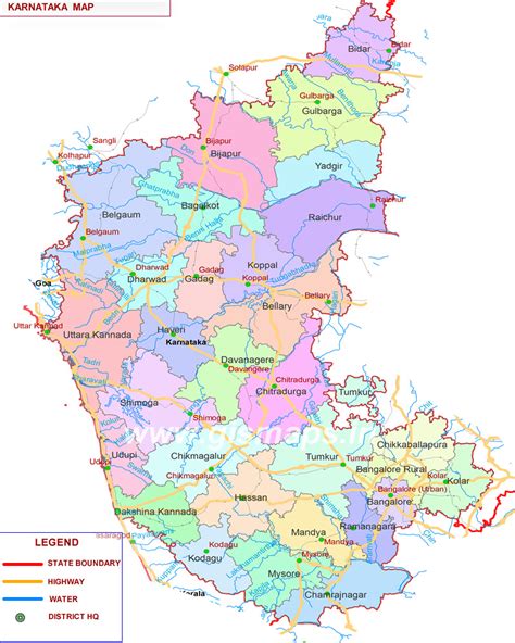 Karnataka state natural disaster monitoring centre. KARNATAKA STATE MAP