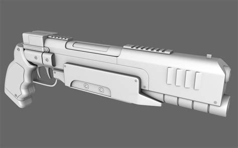 Fallout Pistol 223 3d Model 25 Ma Obj Free3d
