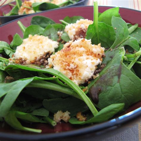 Spinach Salad With Baked Goat Cheese Recipe