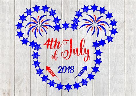 SVG DXF File for Mickey Mouse 4th of July Patriotic Display | Etsy