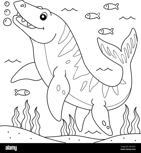 Mosasaurios Reptiles Prehistoricos Monstruo Dibujos Para Colorear Y