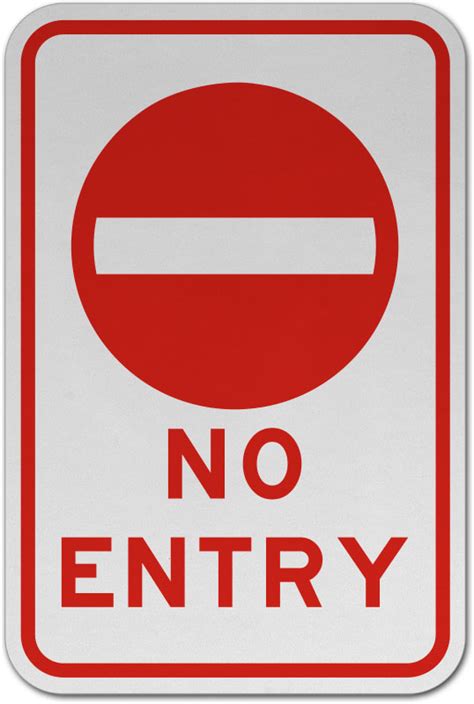 No Entry Sign W5410 By