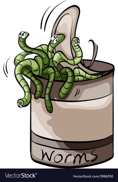 A Can Of Worms Royalty Free Vector Image Vectorstock