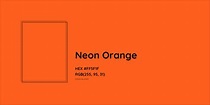 Neon Orange Complementary or Opposite Color Name and Code (#FF5F1F ...