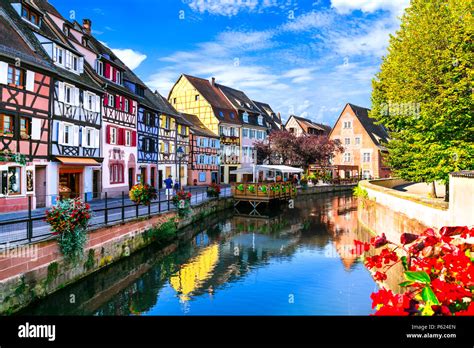 Traditional Colorful Houses In Colmar Townalsacefrance Stock Photo