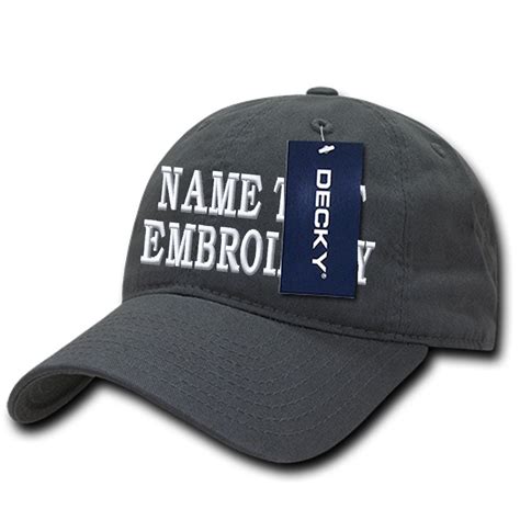 Custom Embroidery Unstructured Dad Hat Personalized Text Name Etsy