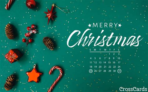 Free Download December Merry Christmas Desktop Calendar Free December