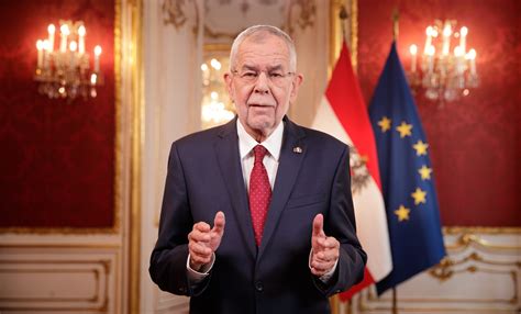 Porträt Des Kandidaten Das Ist Bundespräsident Alexander Van Der Bellen