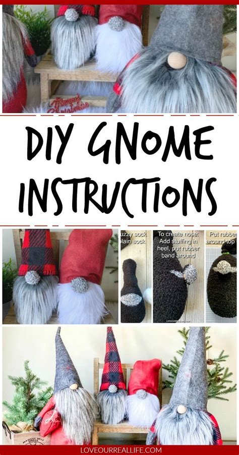 How To Make Christmas Gnomes Sew And No Sew Sock Instructions
