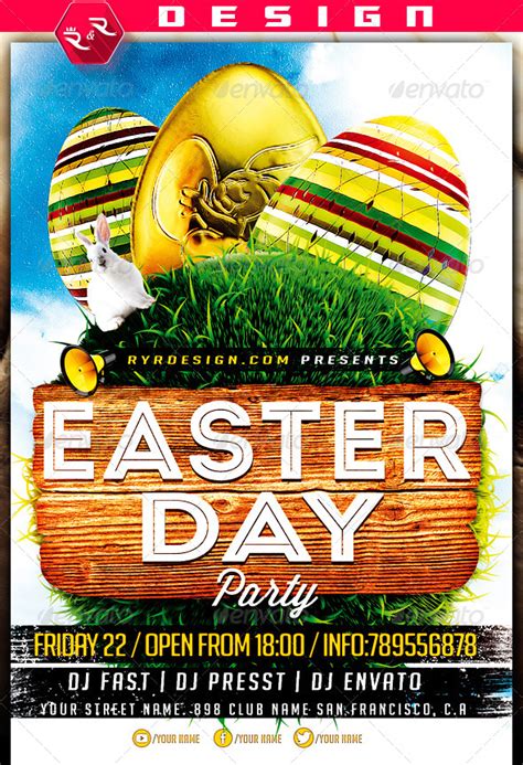 Easter Party Flyer Template On Behance
