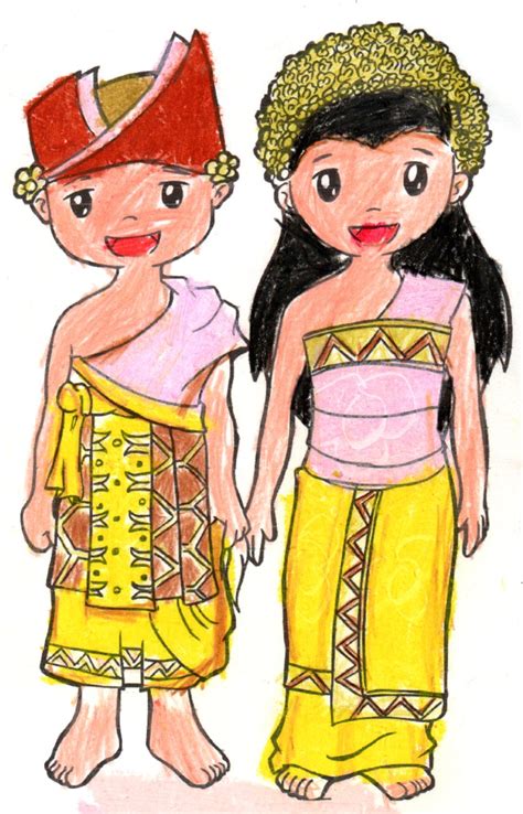 Pakaian Adat Bali Cartoon