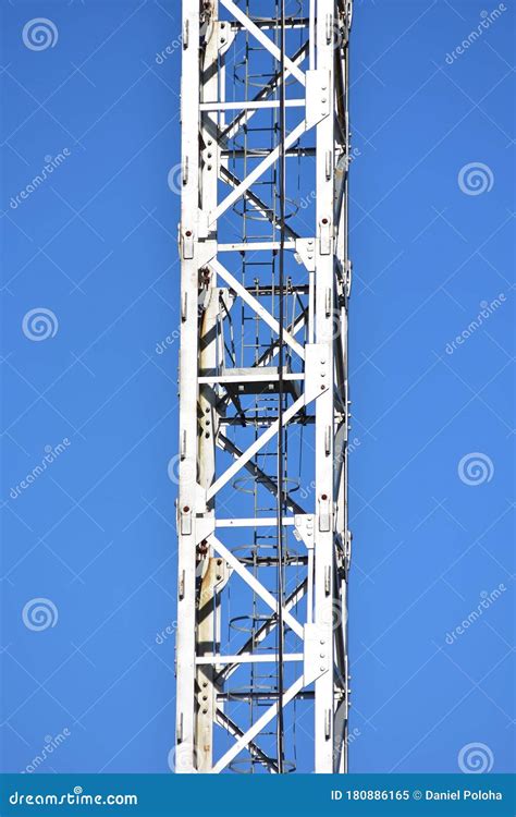 Detail Of Tower Crane Structure Stock Image Image Of Industry Cable