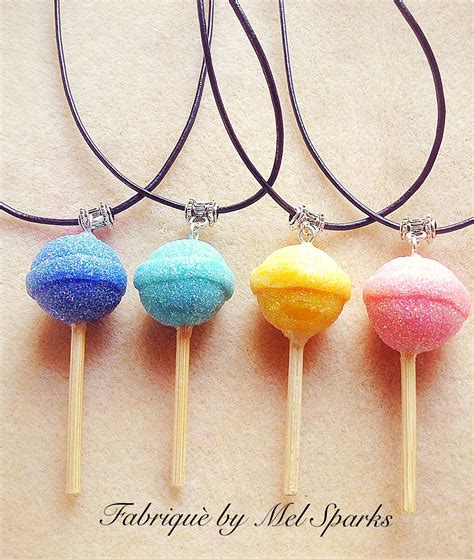 Polymer Clay Lollipop Necklaces This Is A Great Fashion Piece For Kids