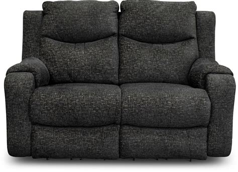 Contemporary Charcoal Gray Power Reclining Loveseat Marvel Rc Willey