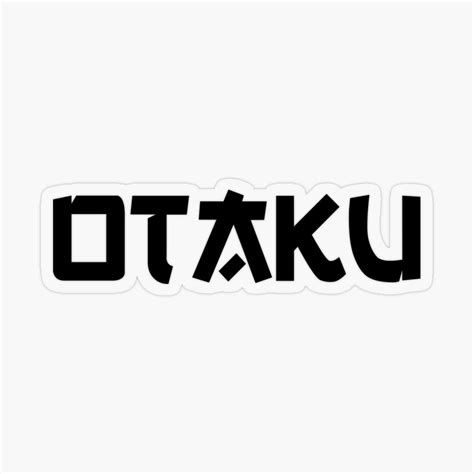 Otaku Japanese Style Letter Black Letters Sticker By