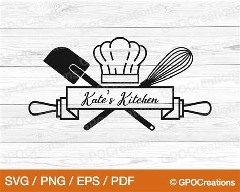 Baking Svg Baking Monogram Svg Baking Utensils Svg Kitchen Etsy