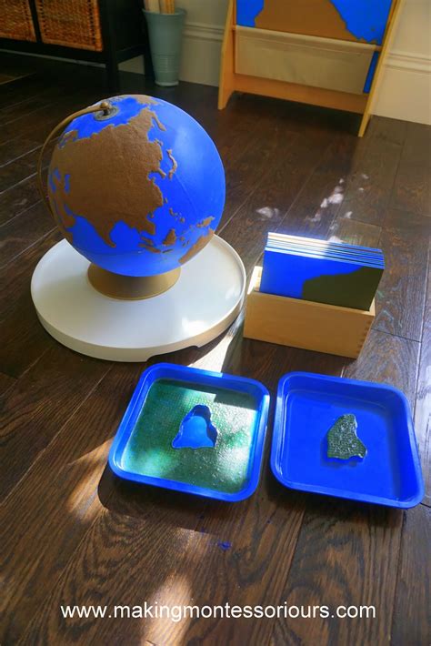 Diy Land And Water Sandpaper Globe Montessori Geography Materials At