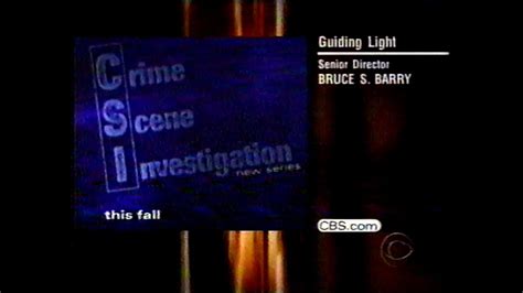 cbs split screen credits august 27 2000 youtube
