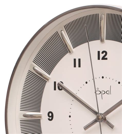 Buy Silver Finish Chrome 12 Inch Wall Clock By Opal Online Modern
