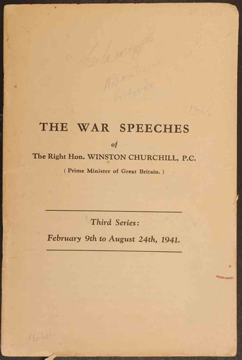 The War Speeches Of Winston Churchill Third Series February 9th To