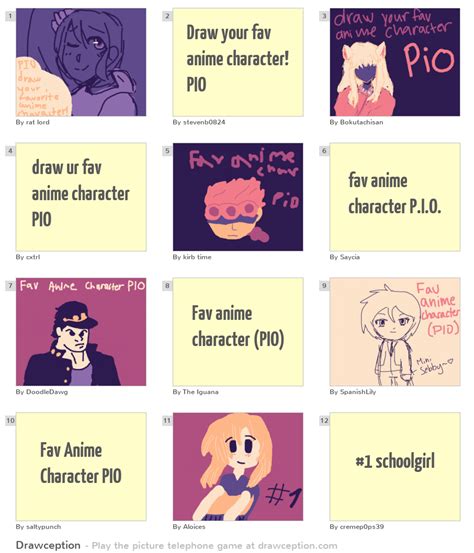 Draw Your Fav Anime Character Pio Drawception