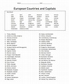 European Countries and Capitals Homeschool (Instant Download) - Etsy
