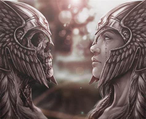 Valkyrie And Undead Digital X R Art