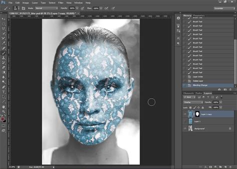 photoshop tutorial how to apply a texture to a face by using a displacement map photoshop