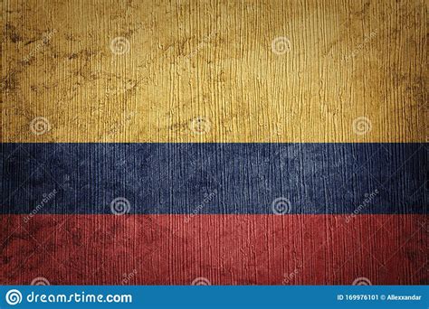 Grunge Colombia Flag Colombian Flag With Grunge Texture Stock Image