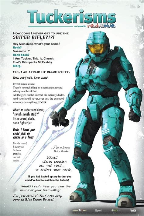 Maybe you would like to learn more about one of these? red vs blue tuckerisms! | Red vs blue, Team blue, Rooster teeth