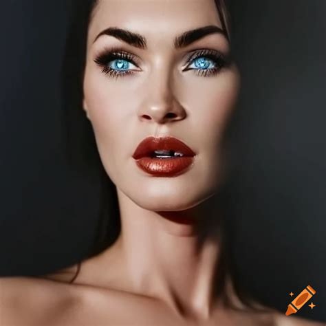 Portrait Of Megan Fox With Captivating Blue Eyes