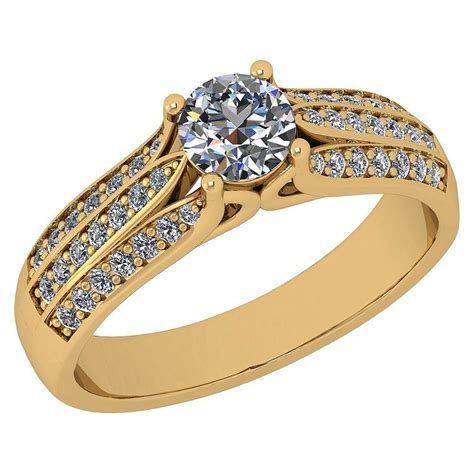 Sold Price Certified Ctw Diamond Si I K Yellow Gold Ring