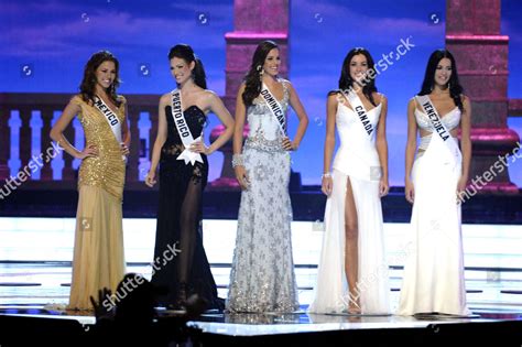 5 Finalists Competing Title Miss Universe Editorial Stock Photo Stock