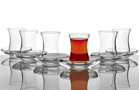 Buy Turkish Tea Glass Saucer Set Pasabahce Design Set Of