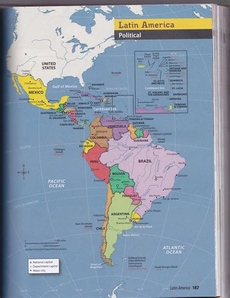 Latin America Political Map Labeled