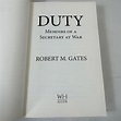 Duty Memoirs of a Secretary at War by Robert Gates (Large Paperback ...